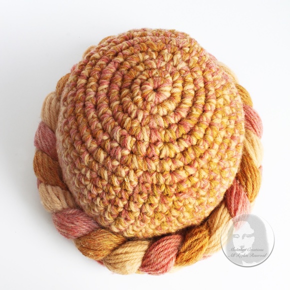 Yves Saint Laurent Knit Hat Multicolor Thick Braid Wool Cap Vintage 1970s Rare - Picture 13 of 15